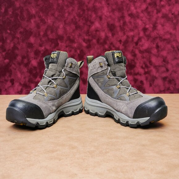Timberland Pro Women Rockscape Grey Suede Safety Toe Hiker Work Boots sz 8 - Picture 2 of 8